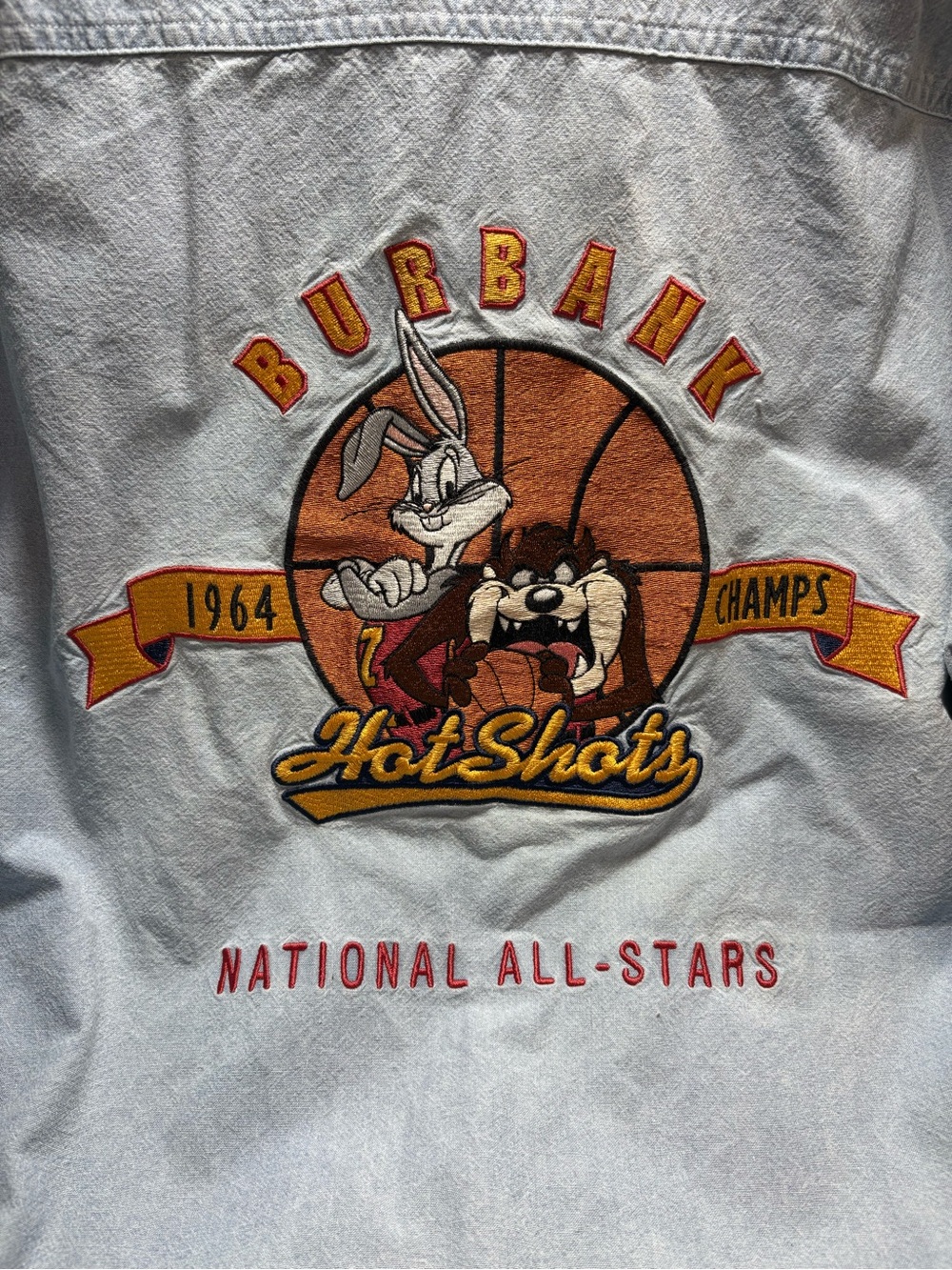 Vintage 1994 ACME Looney Tunes Burbank Hot Shots Bugs Bunny Taz Shirt M